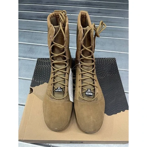 Salomon Guardian Combat Boots Mens 13EE Coyote Suede Leather Lace Up‎ Tactical